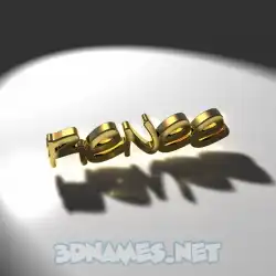 renee in Gold Shine style - 3D name wallpaper