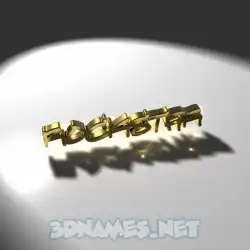 rockstar in Gold Shine style - 3D name wallpaper