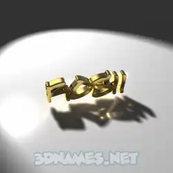 rosii in Gold Shine style - 3D name wallpaper