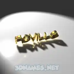 roville in Gold Shine style - 3D name wallpaper