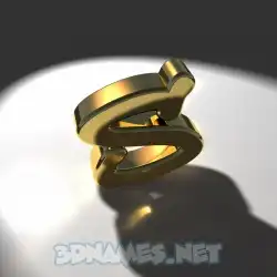 s in Gold Shine style - 3D name wallpaper