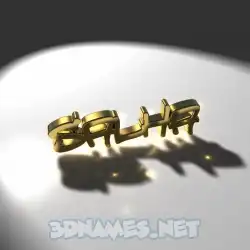 salha in Gold Shine style - 3D name wallpaper