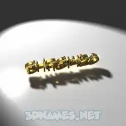 shagi420 in Gold Shine style - 3D name wallpaper