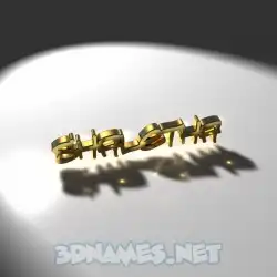 shaletha in Gold Shine style - 3D name wallpaper