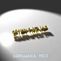 stephanie in Gold Shine style - 3D name wallpaper