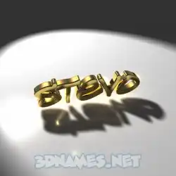stevo in Gold Shine style - 3D name wallpaper
