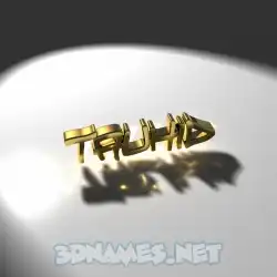 tauhid in Gold Shine style - 3D name wallpaper