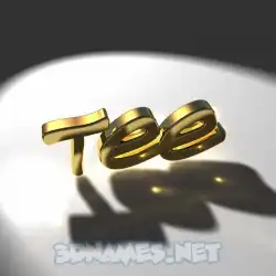 tee in Gold Shine style - 3D name wallpaper