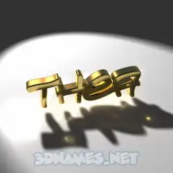 thea in Gold Shine style - 3D name wallpaper