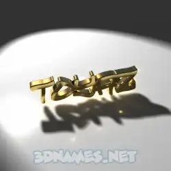 toyaz in Gold Shine style - 3D name wallpaper