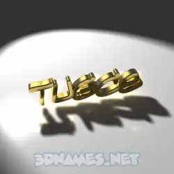 tugce in Gold Shine style - 3D name wallpaper
