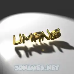 umang in Gold Shine style - 3D name wallpaper