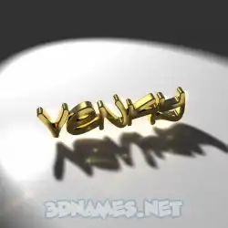 venky in Gold Shine style - 3D name wallpaper