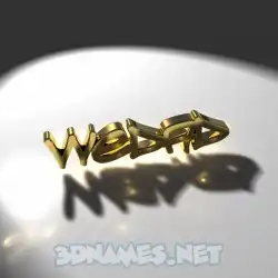 wedad in Gold Shine style - 3D name wallpaper