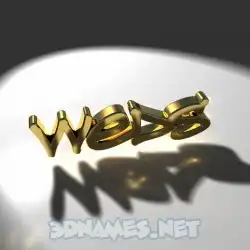weds in Gold Shine style - 3D name wallpaper