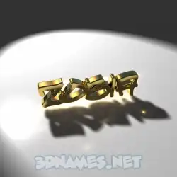 zobia in Gold Shine style - 3D name wallpaper