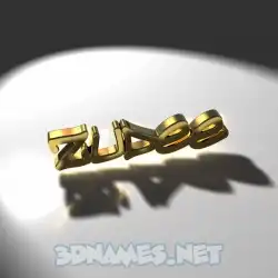 zudee in Gold Shine style - 3D name wallpaper