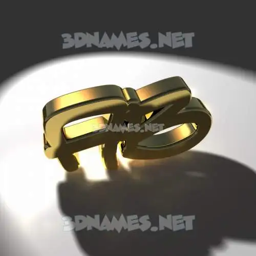 ab in Gold Shine style - 3D name wallpaper