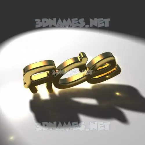 ace in Gold Shine style - 3D name wallpaper