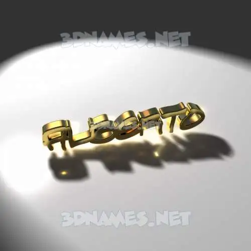 alberto in Gold Shine style - 3D name wallpaper