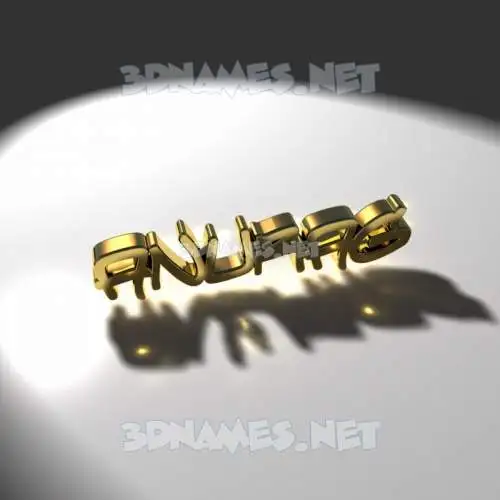 anurag in Gold Shine style - 3D name wallpaper