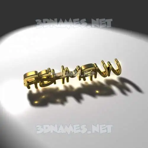 ashmann in Gold Shine style - 3D name wallpaper