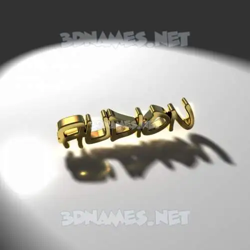 audion in Gold Shine style - 3D name wallpaper