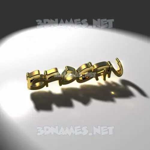 brogan in Gold Shine style - 3D name wallpaper