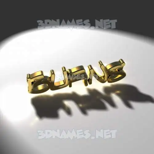 burns in Gold Shine style - 3D name wallpaper