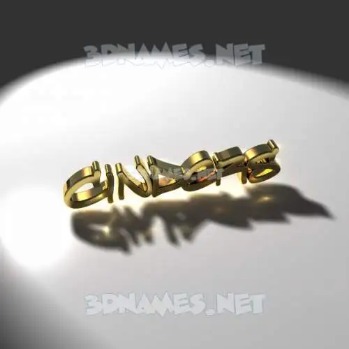 cinders in Gold Shine style - 3D name wallpaper