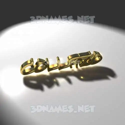 collazo in Gold Shine style - 3D name wallpaper