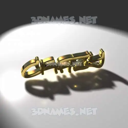 crazy in Gold Shine style - 3D name wallpaper
