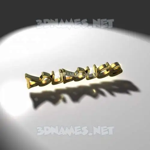 doudouce in Gold Shine style - 3D name wallpaper