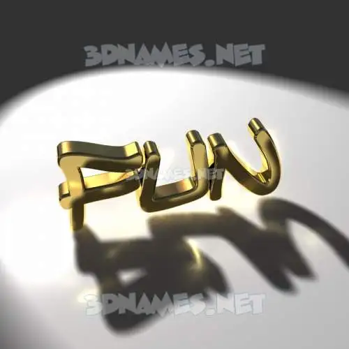 fun in Gold Shine style - 3D name wallpaper fun in Gold Shine style - 3D name wallpaper