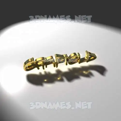 garfield in Gold Shine style - 3D name wallpaper