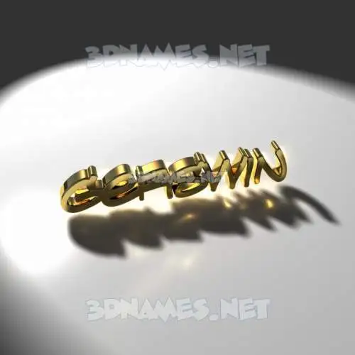 gerswin in Gold Shine style - 3D name wallpaper