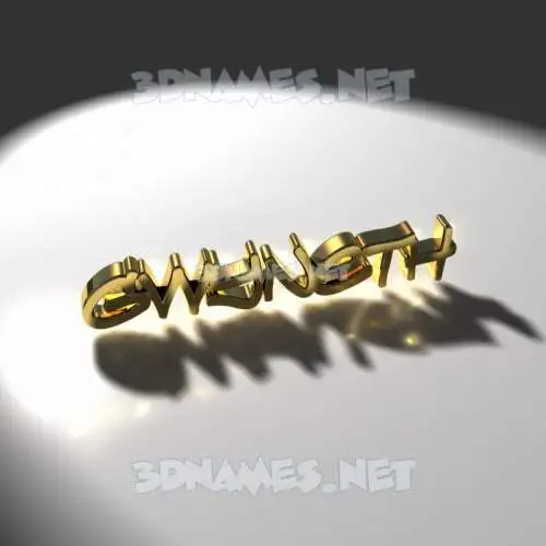 gwyneth in Gold Shine style - 3D name wallpaper