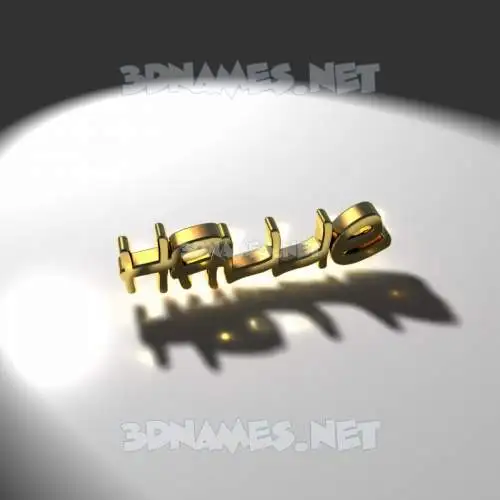 hallie in Gold Shine style - 3D name wallpaper