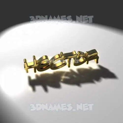 hector in Gold Shine style - 3D name wallpaper