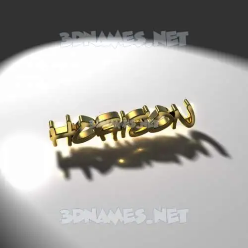 hoaison in Gold Shine style - 3D name wallpaper