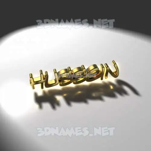 hussein in Gold Shine style - 3D name wallpaper