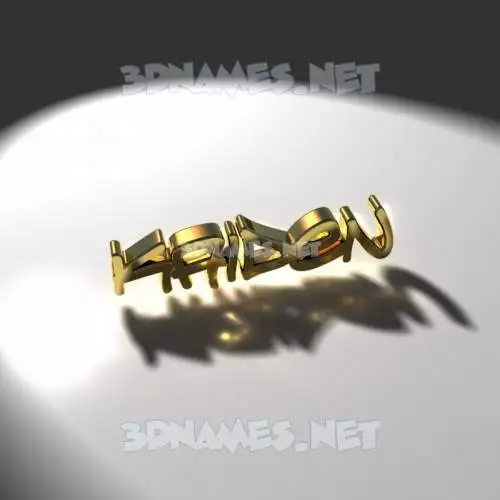 kaiden in Gold Shine style - 3D name wallpaper