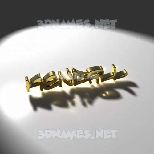 kendall in Gold Shine style - 3D name wallpaper