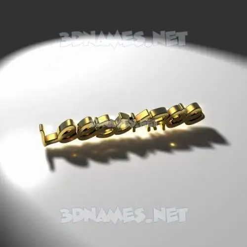 leebokage in Gold Shine style - 3D name wallpaper