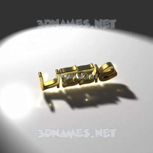 lizzie in Gold Shine style - 3D name wallpaper