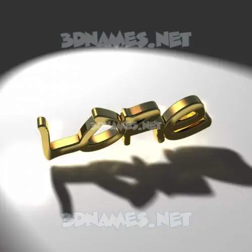 lore in Gold Shine style - 3D name wallpaper