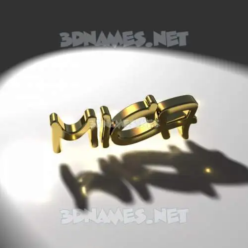 mica in Gold Shine style - 3D name wallpaper