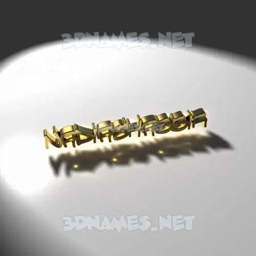 nadiashabbir in Gold Shine style - 3D name wallpaper