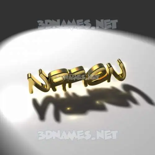 naren in Gold Shine style - 3D name wallpaper