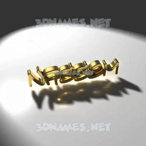 nassem in Gold Shine style - 3D name wallpaper